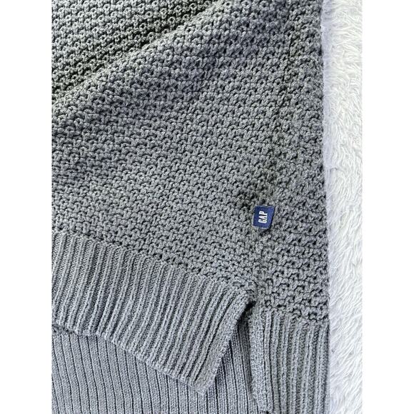 GAP Women's Textured Sweater Gray XXL 2XL Boxy Lagenlook Chunky Knit - Picture 6 of 11